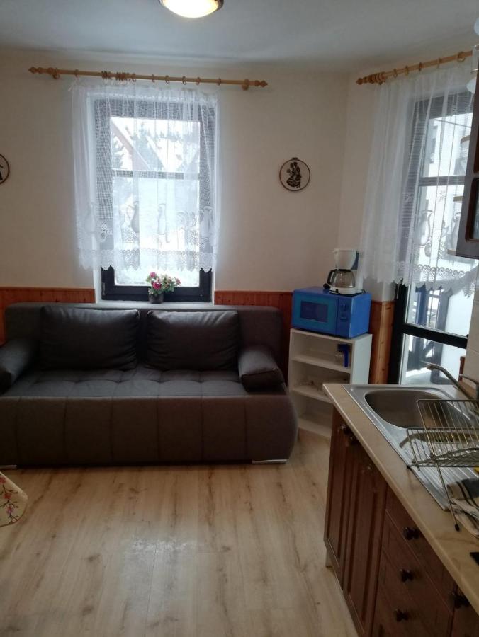 Küchenzeile der ZAPART-Ferienwohnung in Harrachov